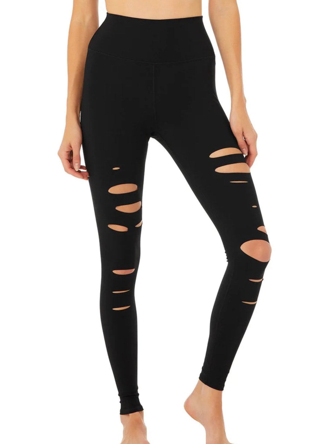 Alo high waist deals ripped warrior legging